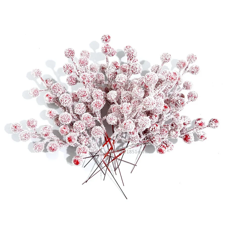 50/12/5Pcs Christmas Decor Artificial Red Fruit Holly Berries Red Berry Branches for Christmas Tree Pendant Wreath Gift Ornament