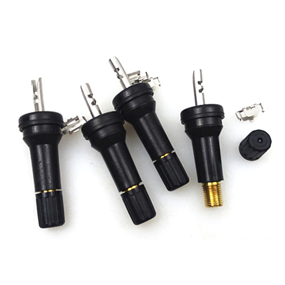 

2pcs TPMS Tire Pressure Sensor Valve Stem Service Kit 13g Black Car Accessory For Cars/motorcycles For Tule Valve Nozzle