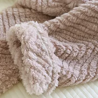 2026 New Winter Flannel Nightwear Set V-Neck Plush Thickened Coral Plush Solid Color Home Fur Long Sleeve Pants Two Piece Set - Image 6