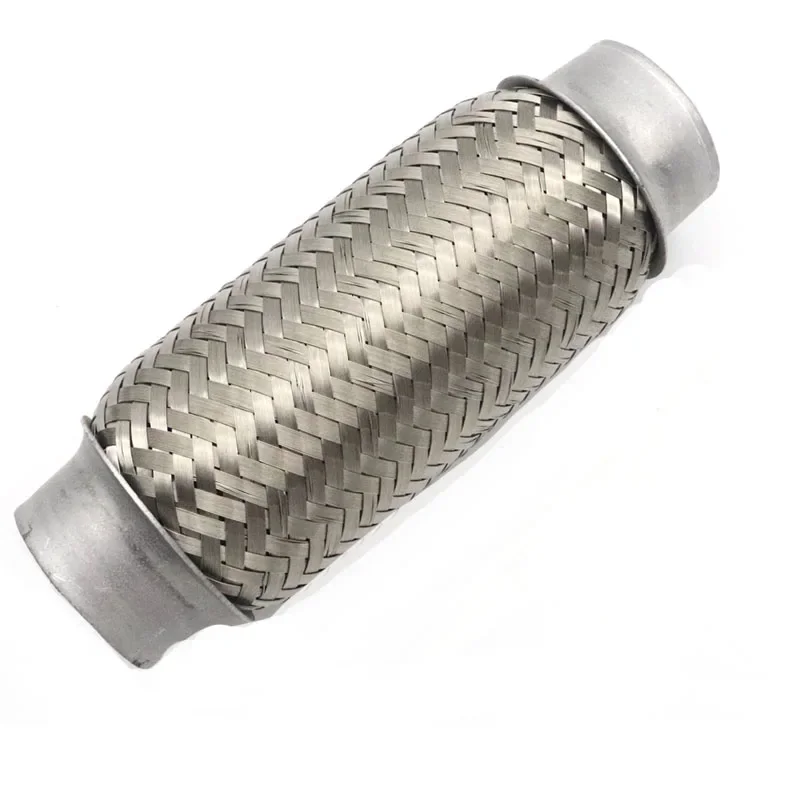 Exhaust Pipe Connector ID 38/51mm Car Exhaust Tube Telescopic Flexible Connection Braid Bellows Stainless Steel Muffler Pipe Welded Universal