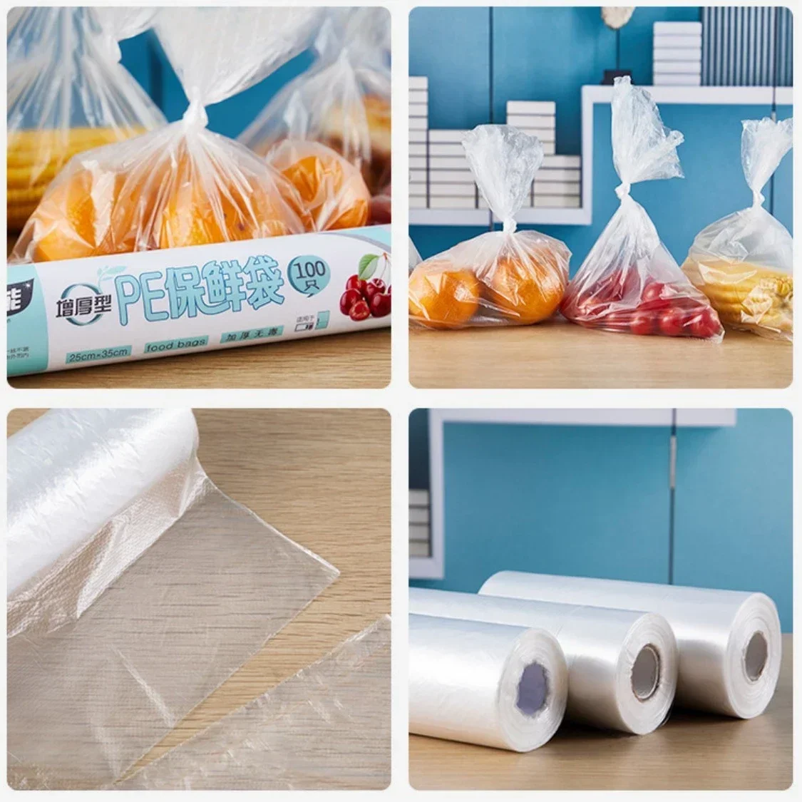 Plastic Packaging Bag Fruit Vegetable Fresh-keeping Bag Disposable Wrap Plastic Bags Kitchen Storage Organization 50/100pcs fresh keeping bags plastic food storage bags food storage bags plastic wrap plastic packaging bags