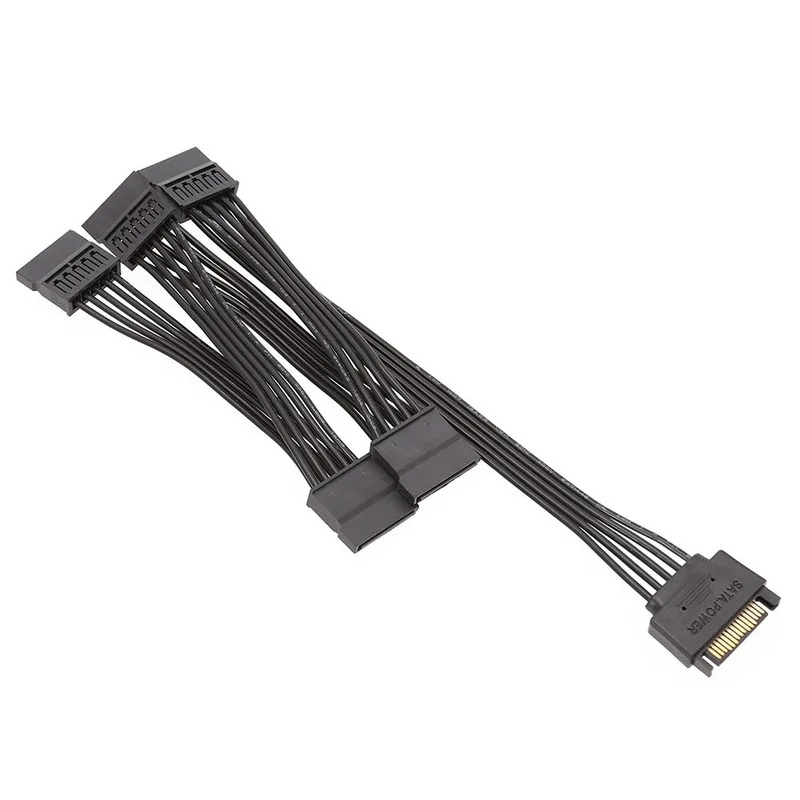 Cabo de Extensão Sata Power Hard Drive 15 Pin Macho para Feminino Splitter Adapter Cabo de Expansão Disco Rígido 60cm - Imagem 5