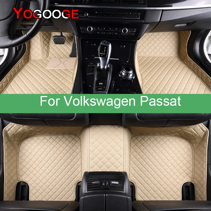 

YOGOOGE Car Floor Mats For VW Passat B5 B5.5 B6 B7 B8 Foot Coche Accessories Auto Carpets
