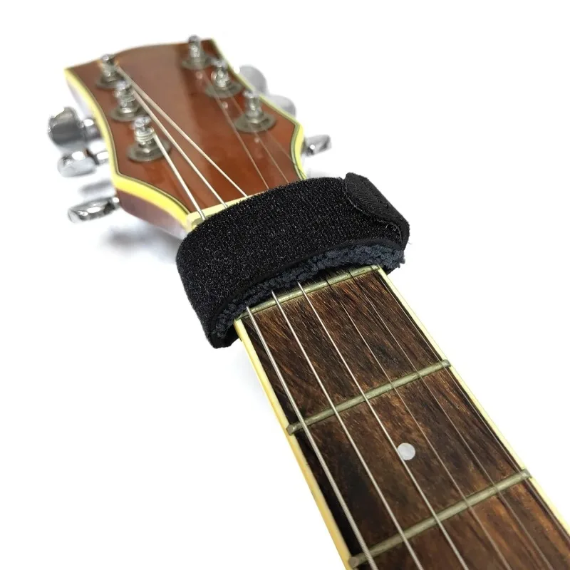 Guitar String Mute Damper Black Mute Band Adjustable Bass Mute Suitable for 7-10 String Guitar/5-10 String Bass Practical