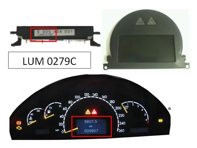 ЖК-дисплей для Mercedes Benz S500 S55 CL500 C CL Class W220 W215, сменный фотоаппарат для модели 1998-2005 LUM0279C