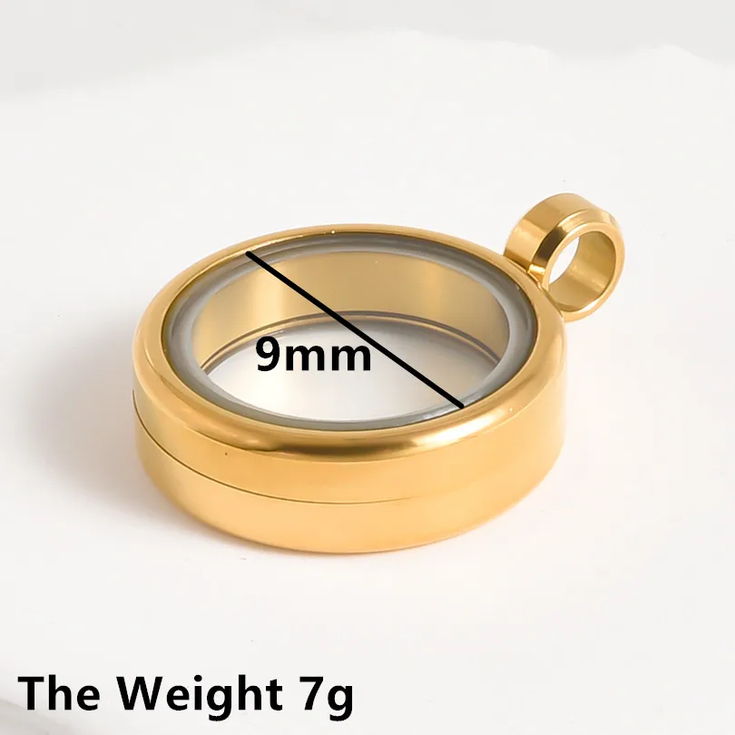 High-Quality Stainless Steel Round Glass Coin Bezel Photo Locket Pendant