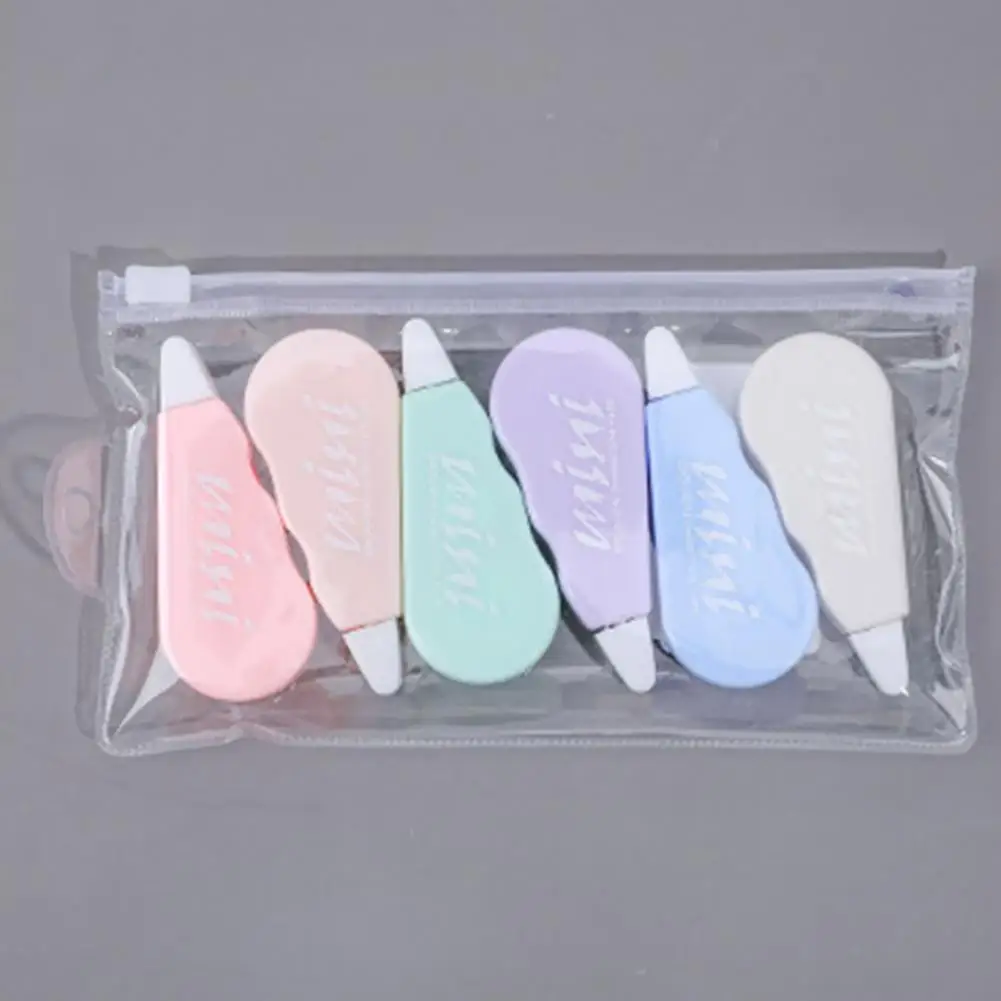 Correction Tape Correction Belt Correction Strap Correction Supplies 6Pcs/Set Durable Glue Rollers Soft Grip Plastic Correction Tape Flower Print Correction Tape for Study Eraser