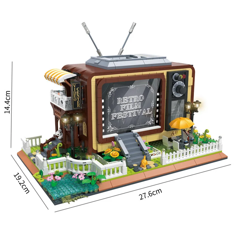 

Creative Streetscape Architecture Moc Mini Block City Street View Film And Television Base Building Brick Toys For Kids Gift