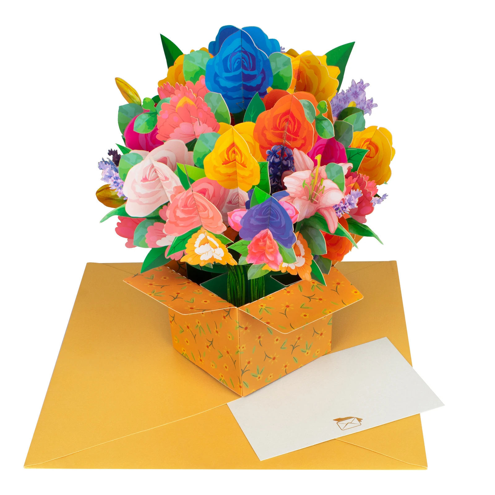 3D 꽃 꽃다발 팝업 카드, 어머니의 날 생일 기념일, 추수감사절 인사 카드, 모든 경우