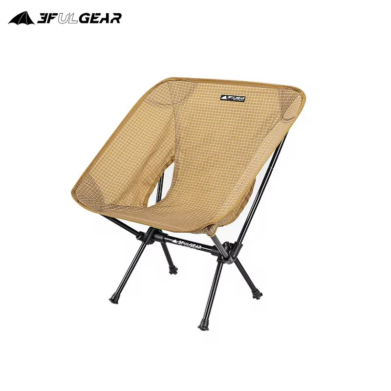 Portable Folding Camping Chair Light Outdoor Moon Chair Collapsible Foot Stool For Hiking Beach Picnic Fishing