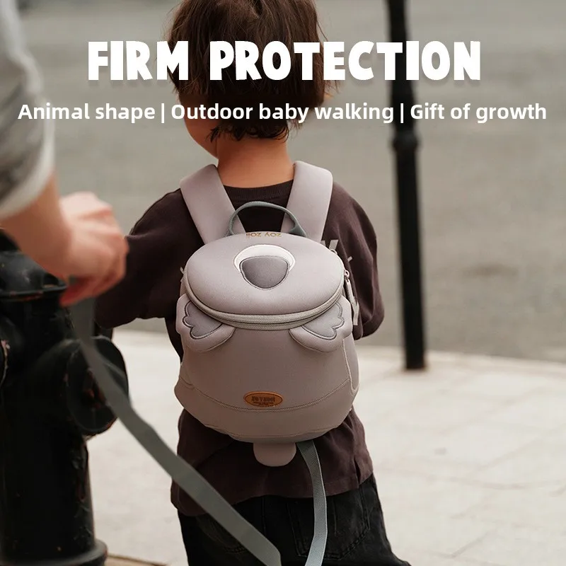 Zoyzoii Kids Backpack Girls Kindergarten Boys Baby Friends Towing Rope Outdoor Double Shoulder Bag Cotton Cute School Bag 2