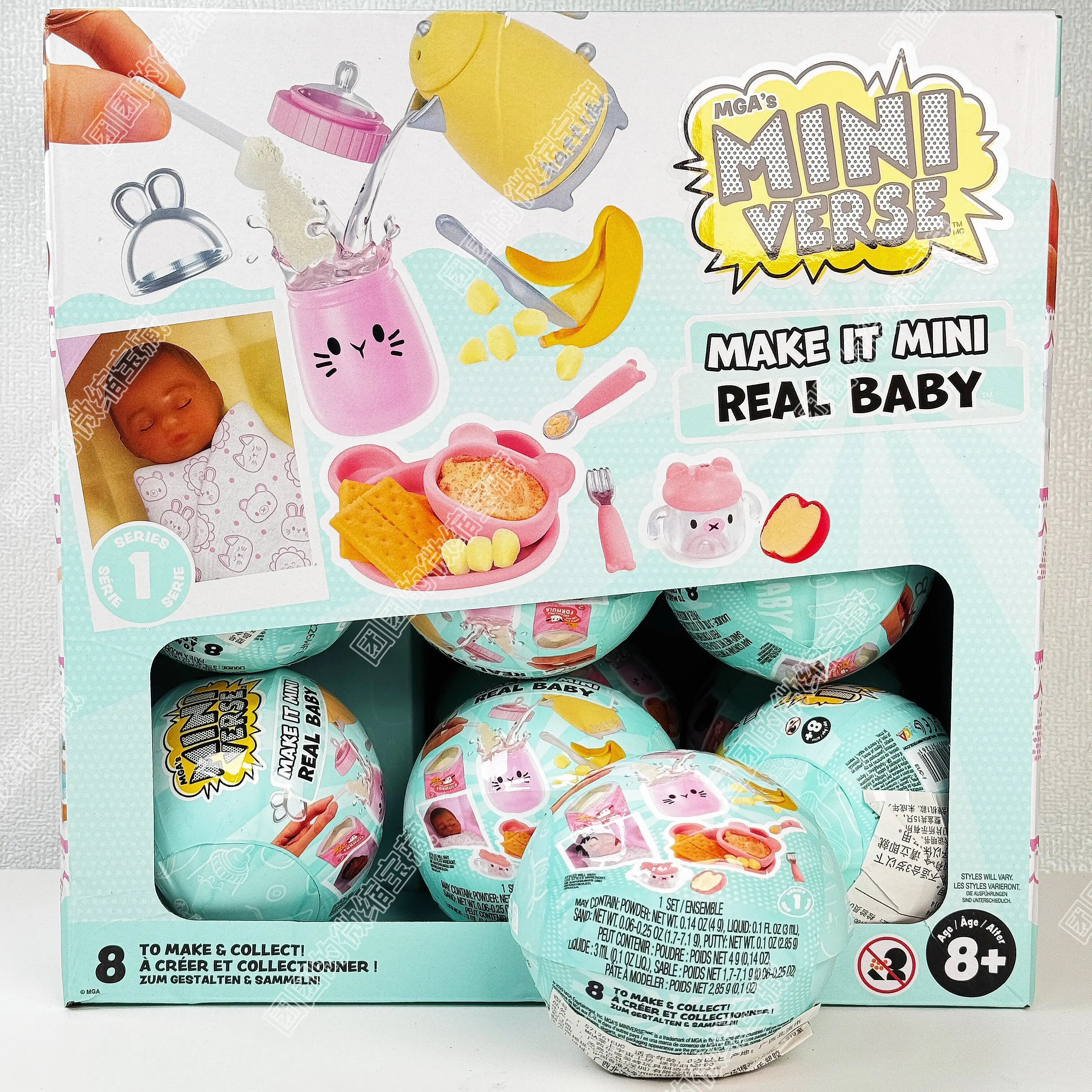 Miniverse Make It Mini Real Baby DIY Blind Box, Kit Artigianale Scena Cura del Bambino in Miniatura, Giocattolo da Collezione, Ornamento da Scrivania, Regali per Bambini