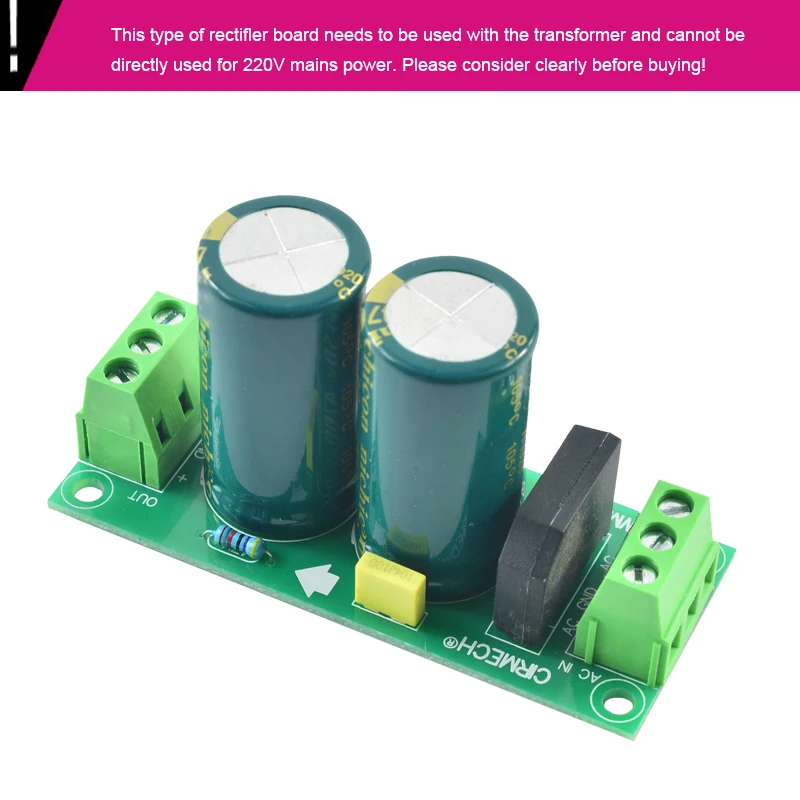 Dual Power Rectifier and Filter Circuit Board