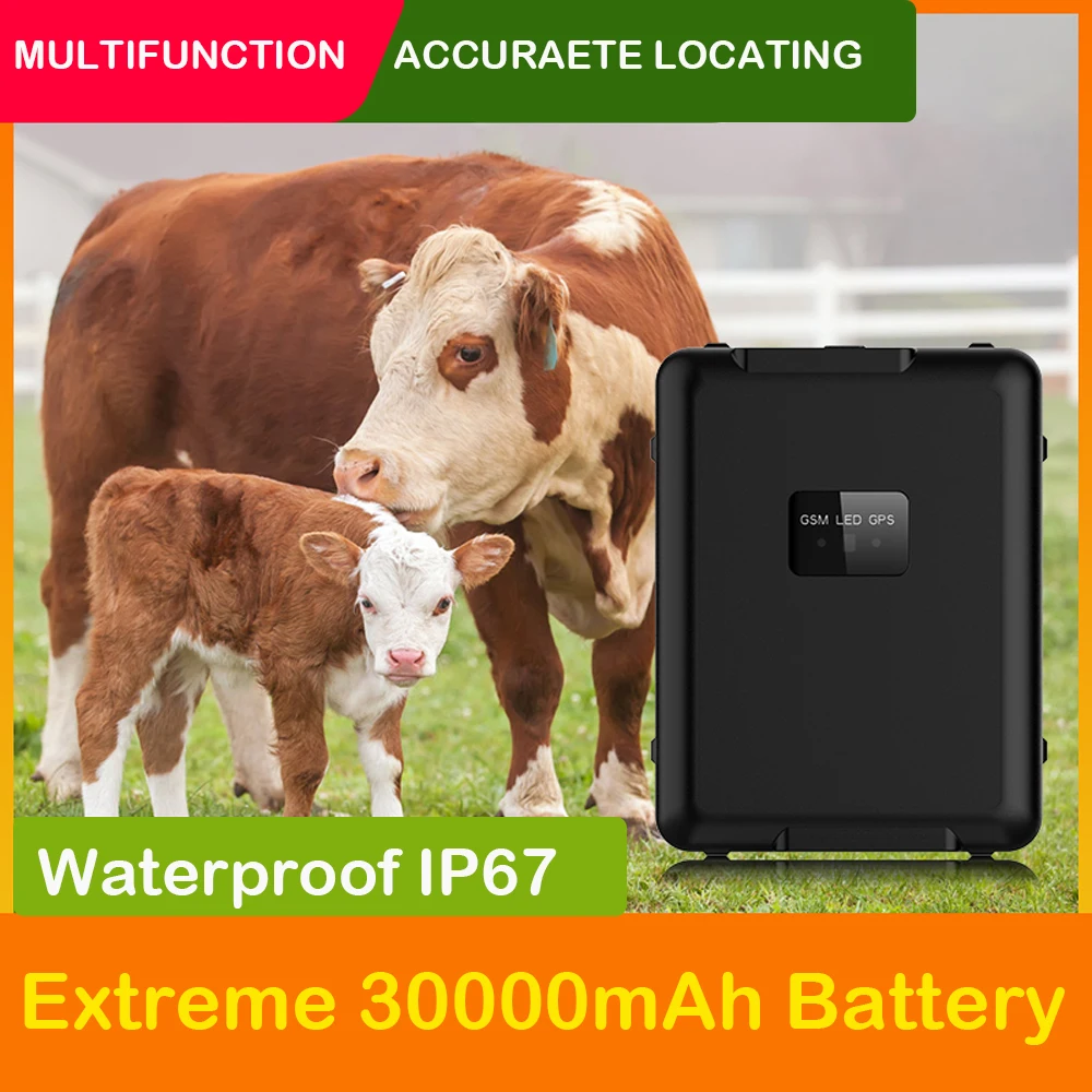 RF-V55 4G GPS Tracker Sheep Cow Cattle Horse Solar Power Strong Magnet Gps Tracking Device Locator 20000mAh Long Standby Time