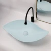 JIENI New Materials Bathroom Sink Faucet Set Multi Style Hand Painted Washbasin Water Droplet Shaped Hot Cold Taps Pop Up Drain 3