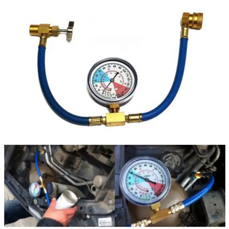 

Car Air Conditioning Refrigerant Refill Hose Kit Cold Medium Fren R134A Gas Open Valve Car Air Conditioner Recharge Hose Gauge