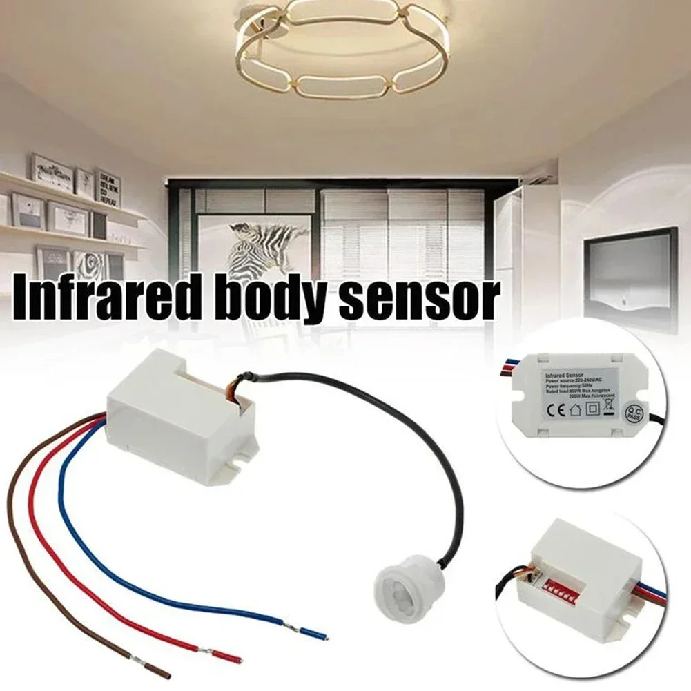 Light Switch PIR Sensor Detector Mini Recessed Motion Occupancy Rest Dips 6m 800W Adjustable Ceiling IP20 360&deg;