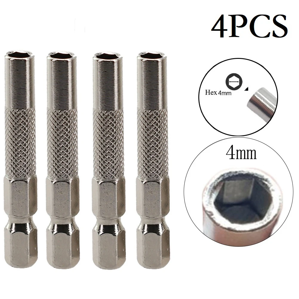 

4pcs 6.35mm 1/4inch Hex Insert Bit Adapter Electric Screwdriver Socket Adapter Magnetic Holder Screwdriver Extension Holder