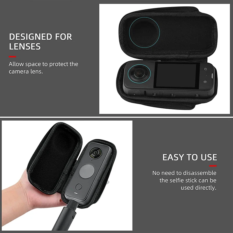 Insta360 One X3X2/X 액션 카메라 용 휴대용 운반 케이스, 보관 가방, 미니 보호용 하드 PU 쉘 박스 액세서리