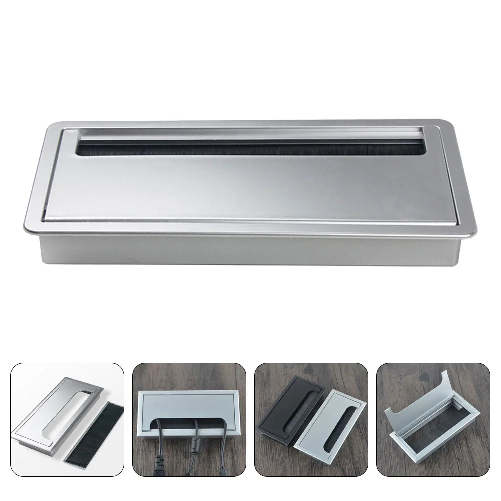 Wiring Hole Cover Desk Cable Box Sleeve Outlet Wire Organizer for Professional Aluminum Alloy Office