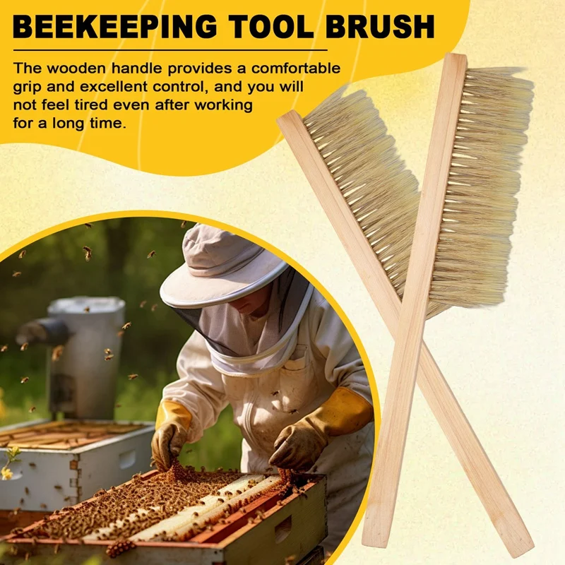 Beekeeping Tools Brush Bee Brush Wooden Handle Beekeeping Tools Equipment Hive