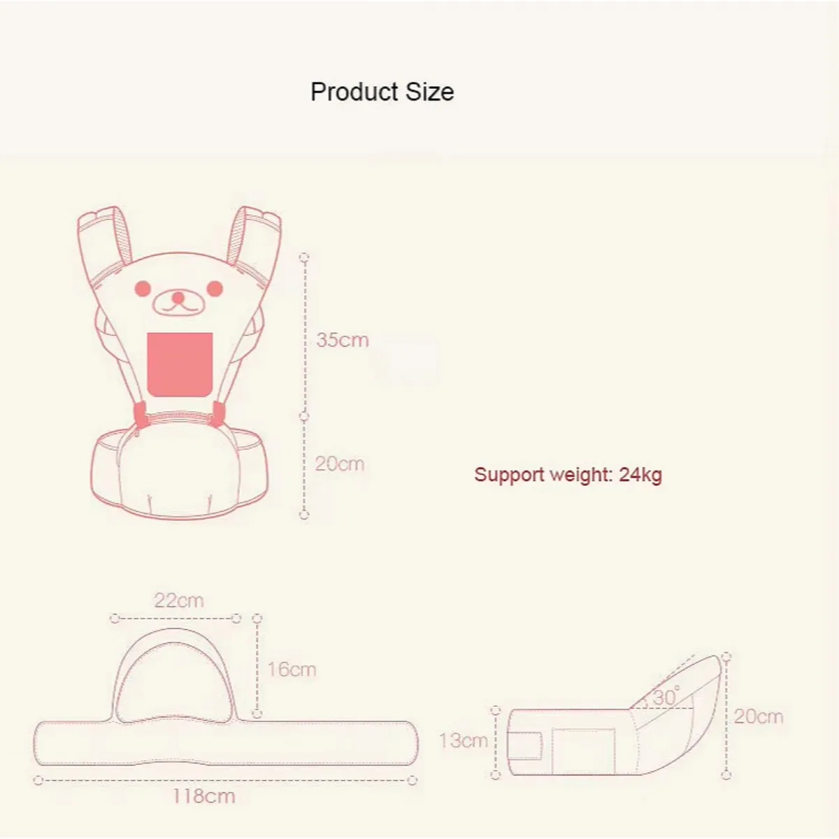 Baby Carrier Wrap Baby Sling Infant Hipseat Waist Stool Multifunctional 4 in 1 Newborn Babies Bag Portable Cute Bebe Backpack 6