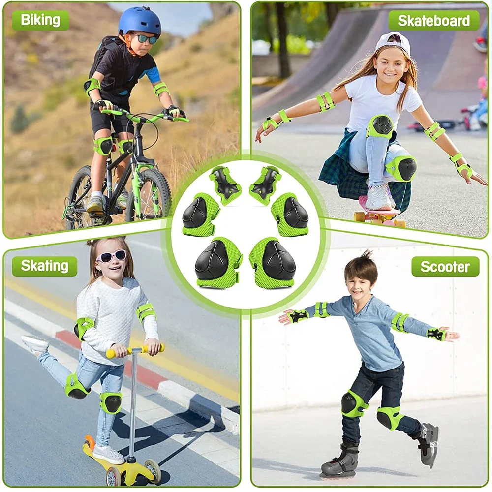 Children's Protective Gear Set with Knee, Elbow, and Wrist Pads