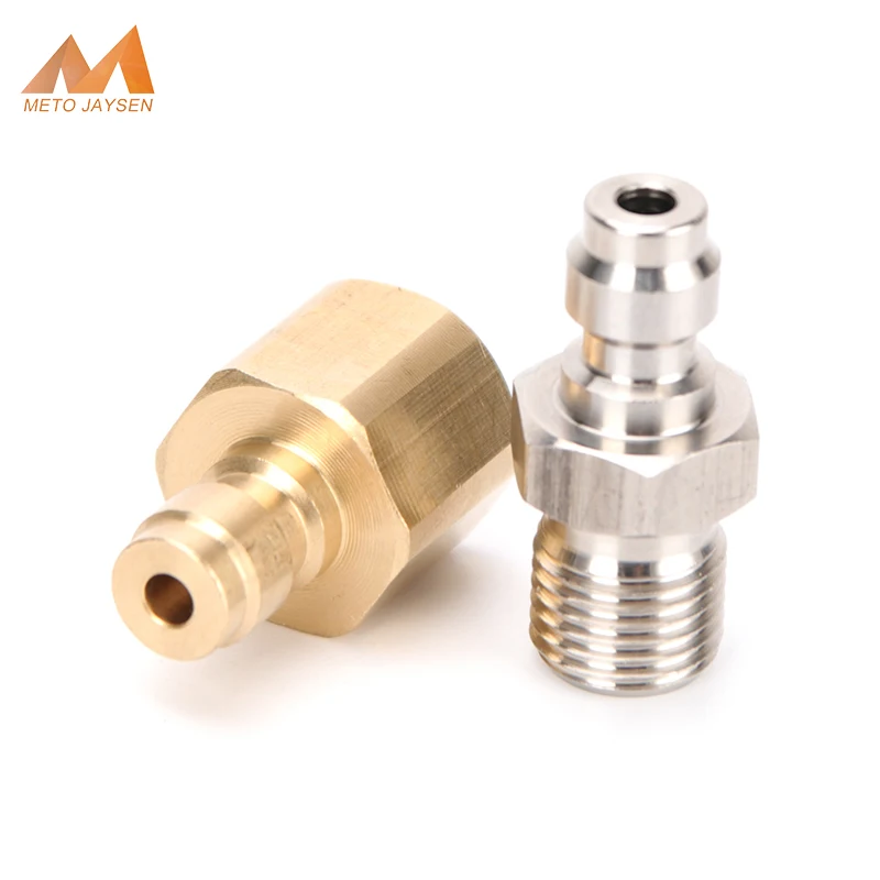 8mm 1/8NPT Quick Female Plug 1/8BSPP Male Plug High Pressure Coupler Fittings M10x1 Air Socket 4500Psi 2pcs/set car washer adapter foam lance brass connector 1 4 quick disconnect socket and m14 1 5 plug coupler 4000psi high pressure