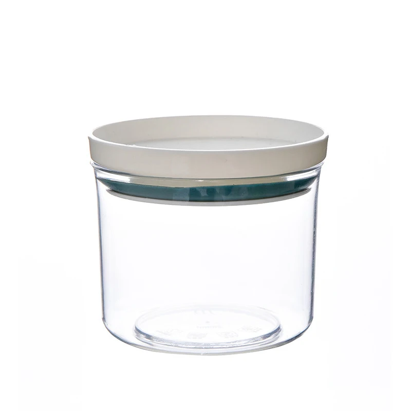Household Kitchen Grocery Tea High Borosilicate Glass Plastic Lid Sealed Storage Jar 4