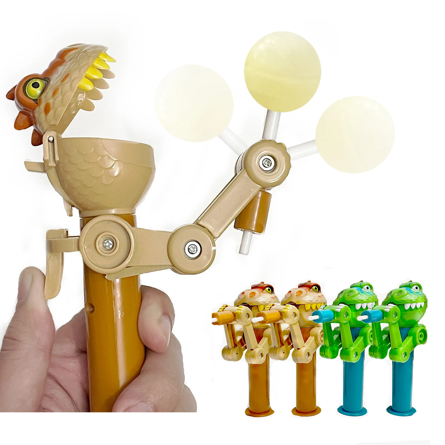 Stress Relief Toys Creative Lollipop Robot Holder Dinosaur Eat Lollipop Pop Ups Case Candy Storage Cool Decompression Toy Gifts for Kids 1/2/4 PCS