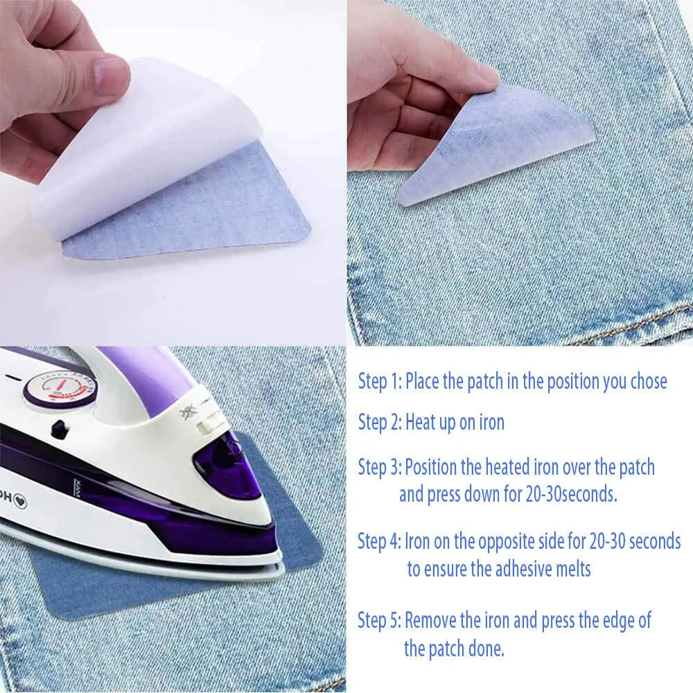 1pc Premium Quality Fabric Iron-on Patches Inside & Outside Strongest Glue  Cotton Suede Denim Jeans Repair Shirts Decorating DIY - AliExpress