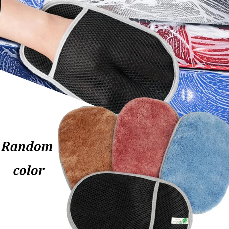 Car Wash Wool Gloves Microfiber Washing Coral Fleece Car Wash Gloves Towels Cleaning Accessories