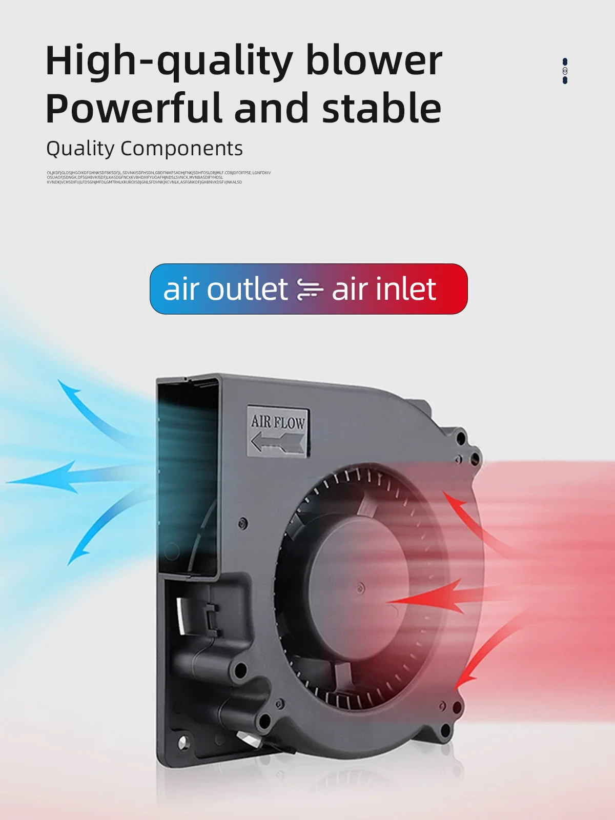 Sopro Lateral Voron Ventilador Auxiliar Alto Fluxo de ar Baixa Vibração Grande Série v0 24v Modelo 12032 2800 Rpm Unidade de - Imagem 6