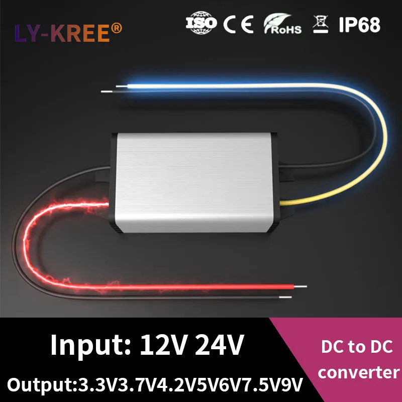 12 V24V A 3.3V 3.7V 4.2V 5V 6V 7.5V 9V Convertitore Buck Modulo Step-Down 1A 2A 3A 5A Alimentatore Step-Down
