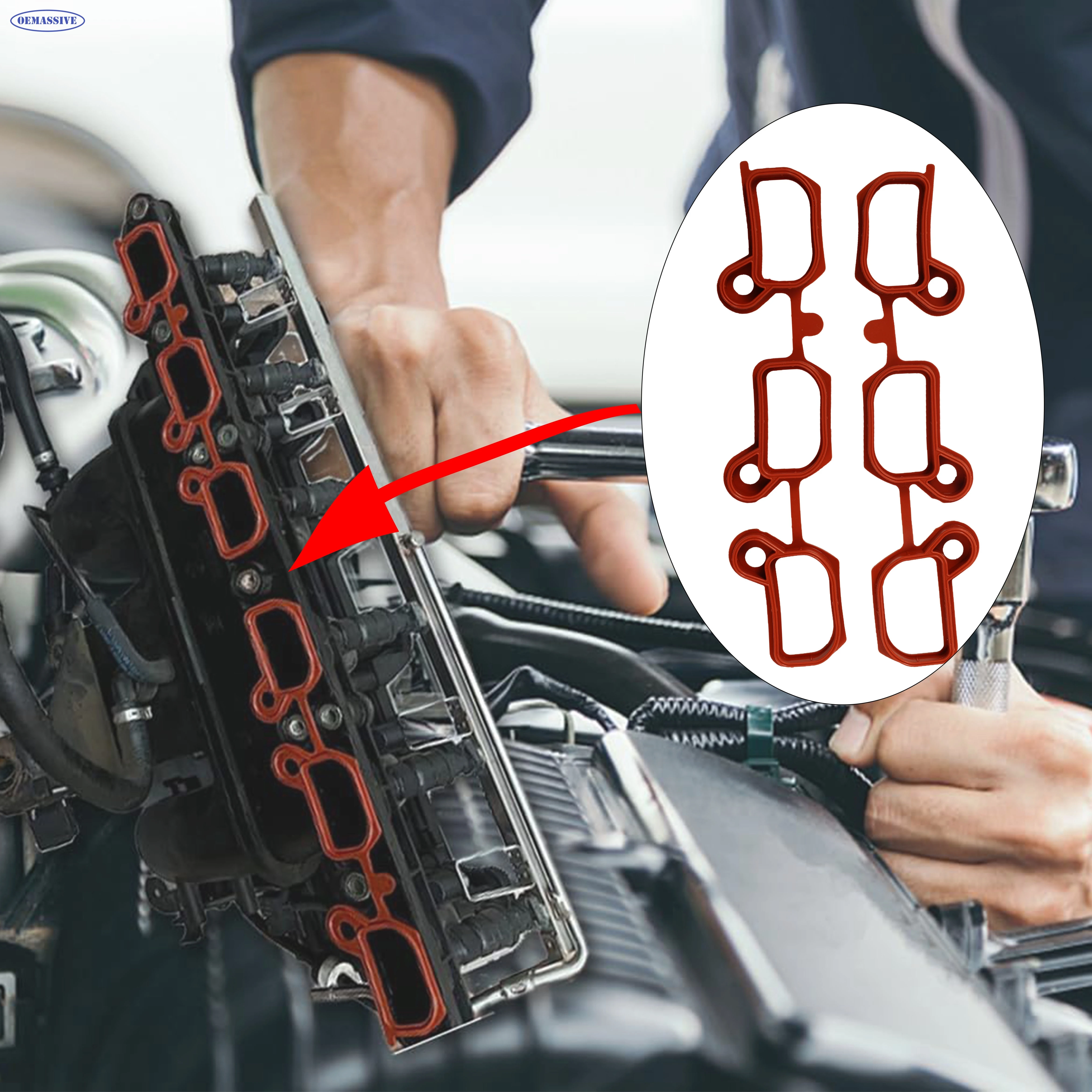 11611436631 Intake Manifold Gasket For BMW3 Convertible 5 7 X3 X5 Z5 Z3 Coupe Z3 Z4 Roadster 323Ci 325Ci 325xi 328Ci 330Ci 330xi