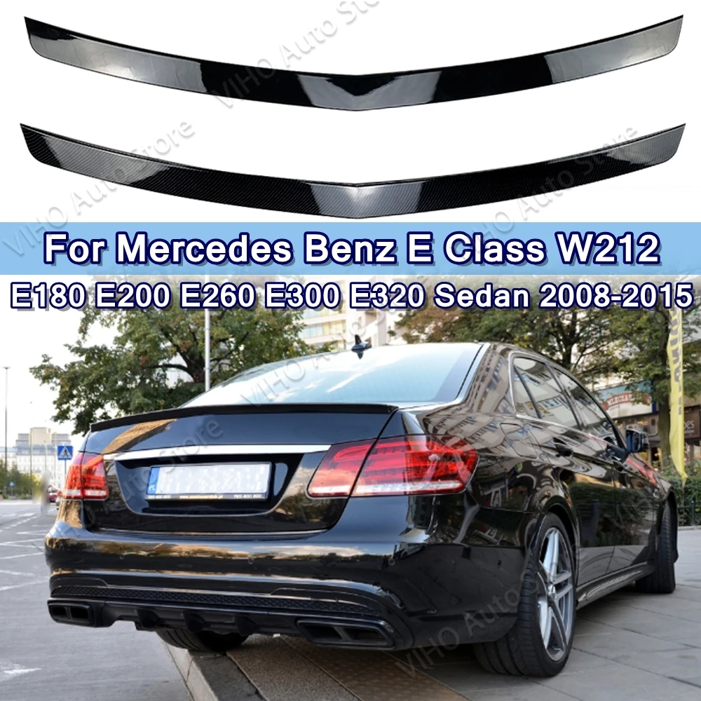 

ABS Plastic Rear Trunk Lid Ducktail Lip Spoiler Wings For Mercedes Benz E CLASS W212 E200 E220 E250 E300 E320 E63 AMG 2008-2015