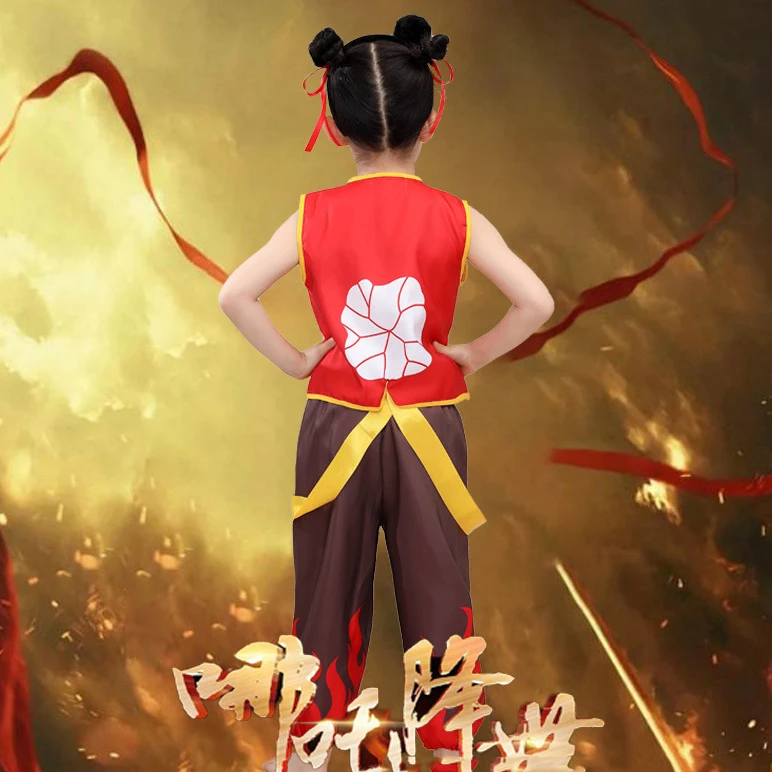 Anime Nezha Birth of The Demon Child Cosplay Costume Kids Boys Girls Stage Performance Suit Halloween Carnival Party Clothes