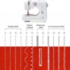 INNE Portable Sewing Machine Mini Electric Household Crafting Mending Overlock 12 Stitches Pedal Beginners With Presser Foot 3