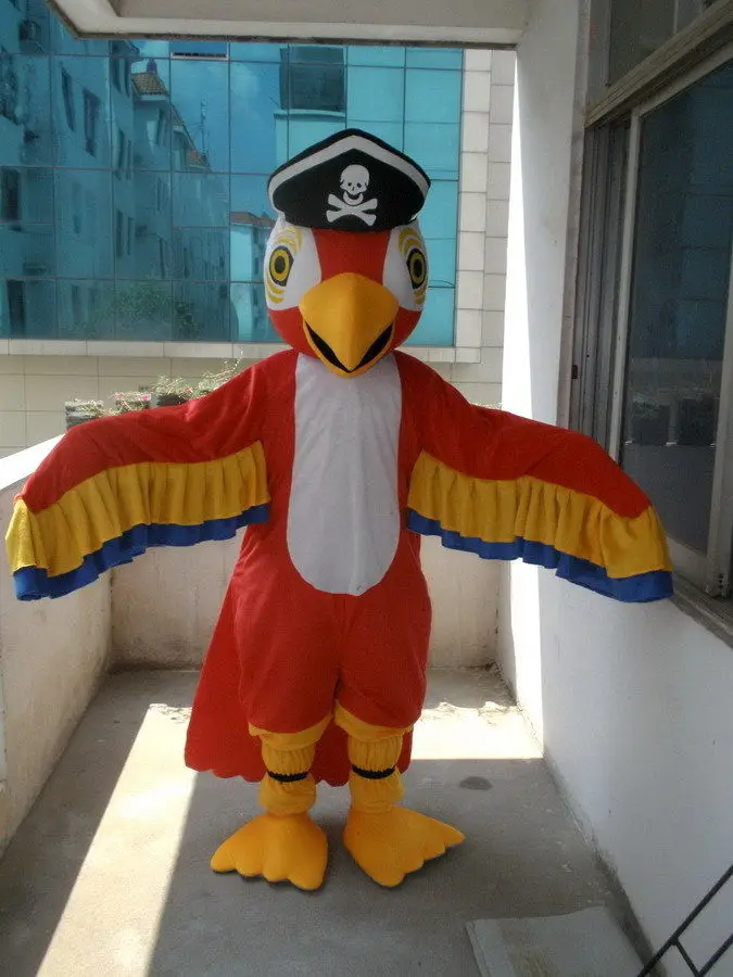 

New Adult Hot Sale Foam Parrot Pirate Doll Fancy Cartoon Mascot Costume Plush Christmas Fancy Dress Halloween Mascot Costume