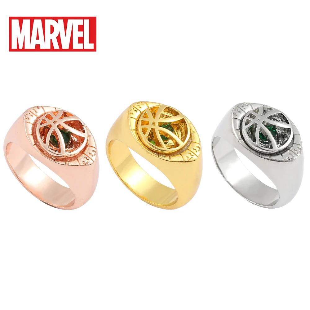 Marvel Superhero Doctor Strange Charms Eye Of Agamotto Ring The Avengers Anelli Cosplay Per Uomo Accessori Per Gioielli Regalo Giocattolo