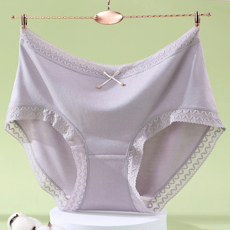 

Summer Modal Female Lingerie Mid Waist Women's Panties Large Size 3XL Breathable Women Underwear Elastic Soft Ladies Briefs