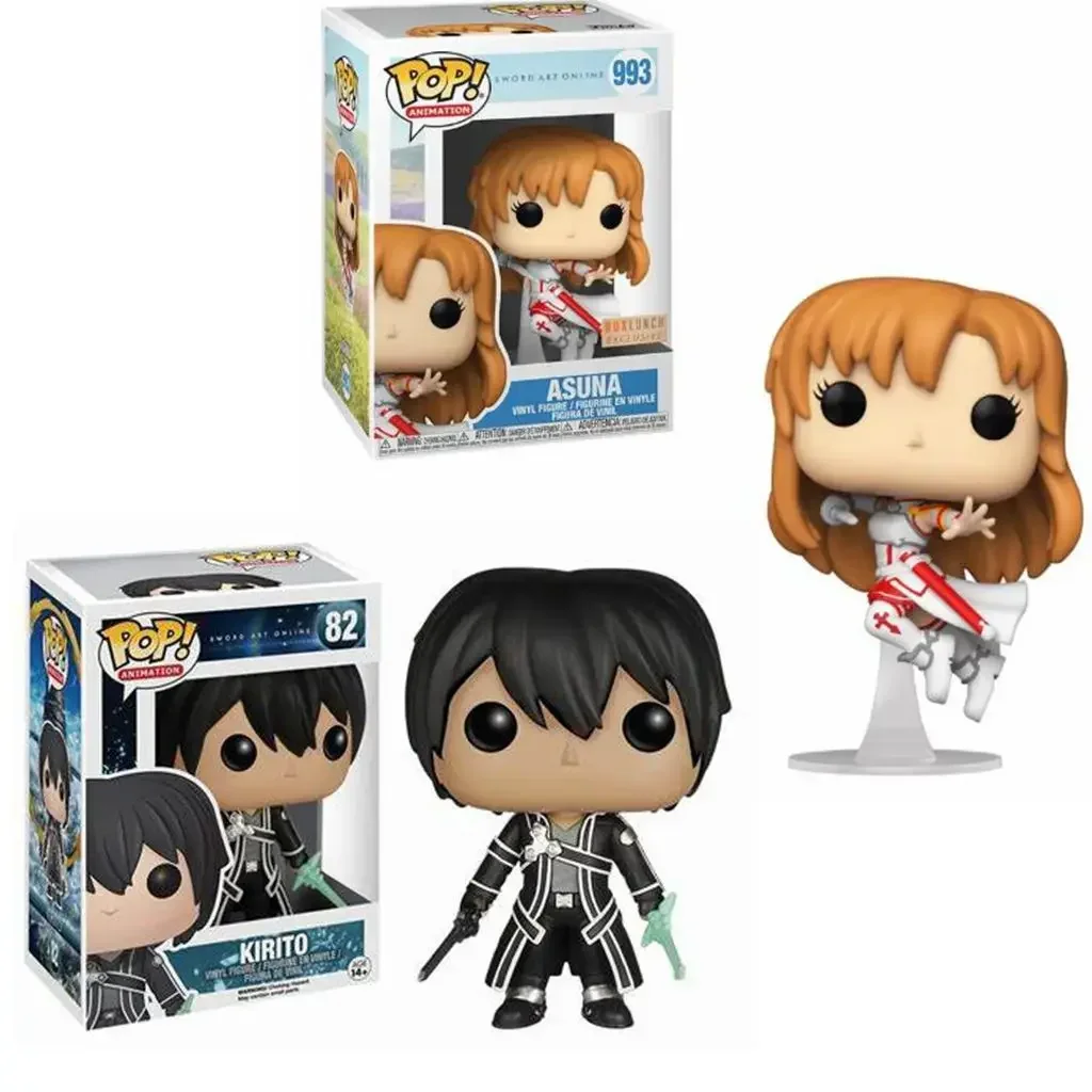 thumbnail image 2 of Funko POP JP Animation SWORD ART ONLINE ASUNA 993# Kirito 82# Figuras de vinilo Muñecas Colección PVC Figuras de acción Juguetes Modelo, 2 of 5