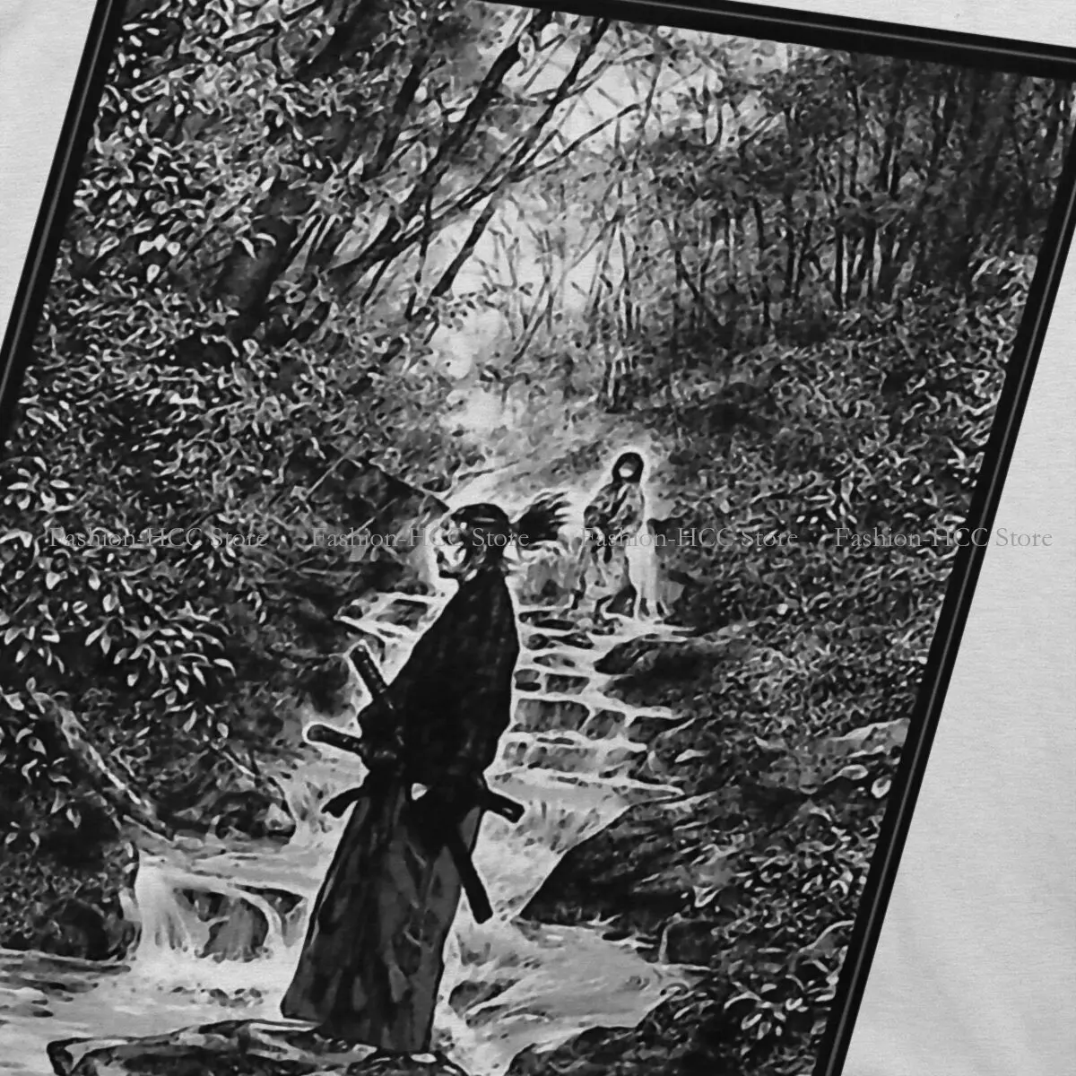 Vagabond Panels Sasaki Kojiro Cool Round Collar TShirt