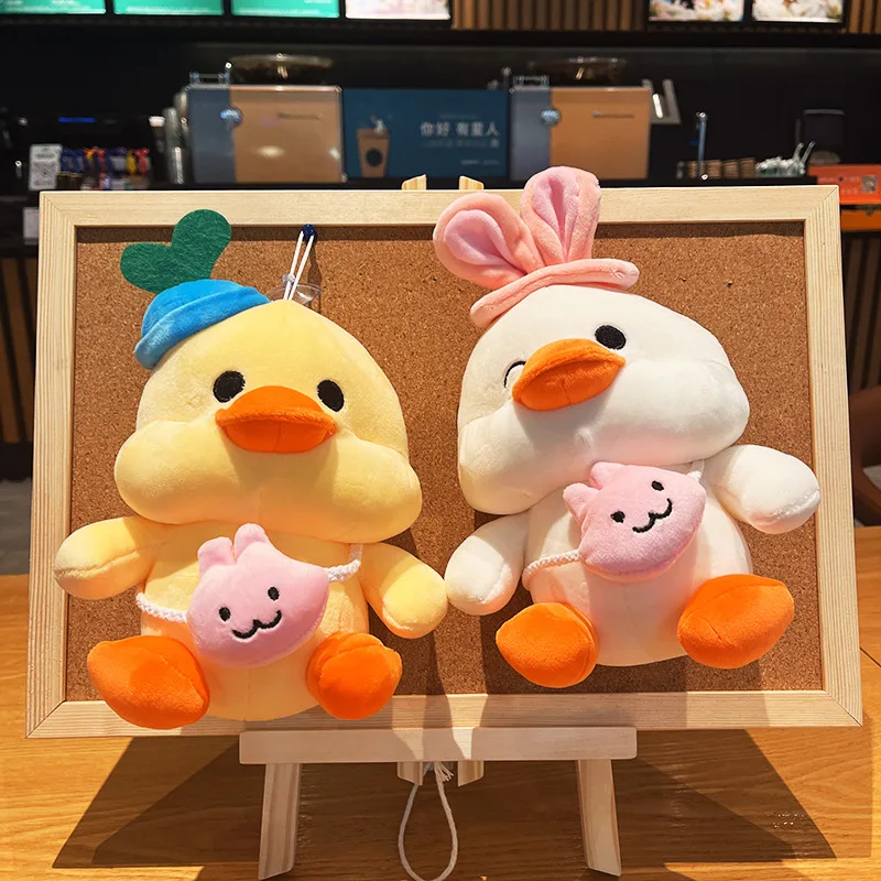 

10cm Cartoon Cute Duck Plush Toys Doll Kids Kawaii Animals Soft Stuffed Plush Pendant Children Couple Bag Charm Festivals Gift