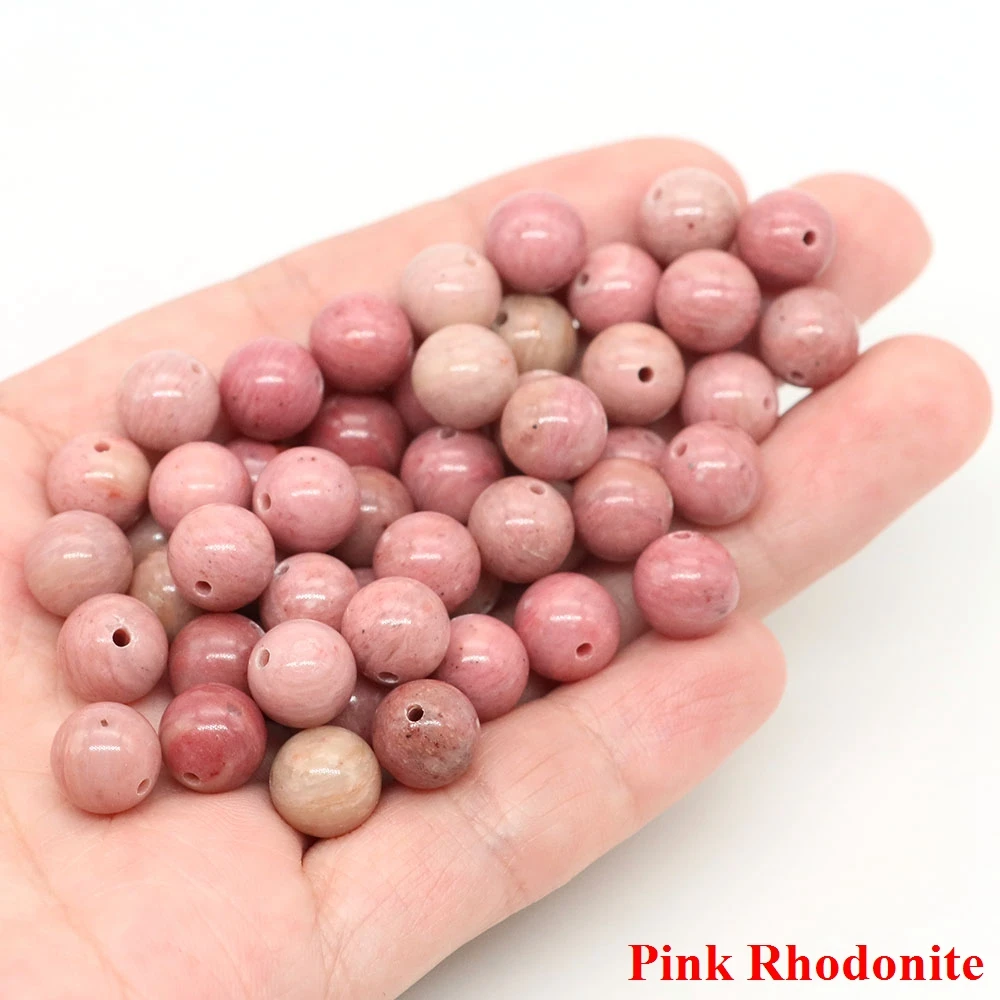 thumbnail image 1 of Cuentas de piedra natural, ojo de tigre, amatista, ágata, jaspe, cuarzo rosa, cuentas redondas sueltas para hacer joyas, pulseras DIY, 4/6/8/10 mm, 1 of 5