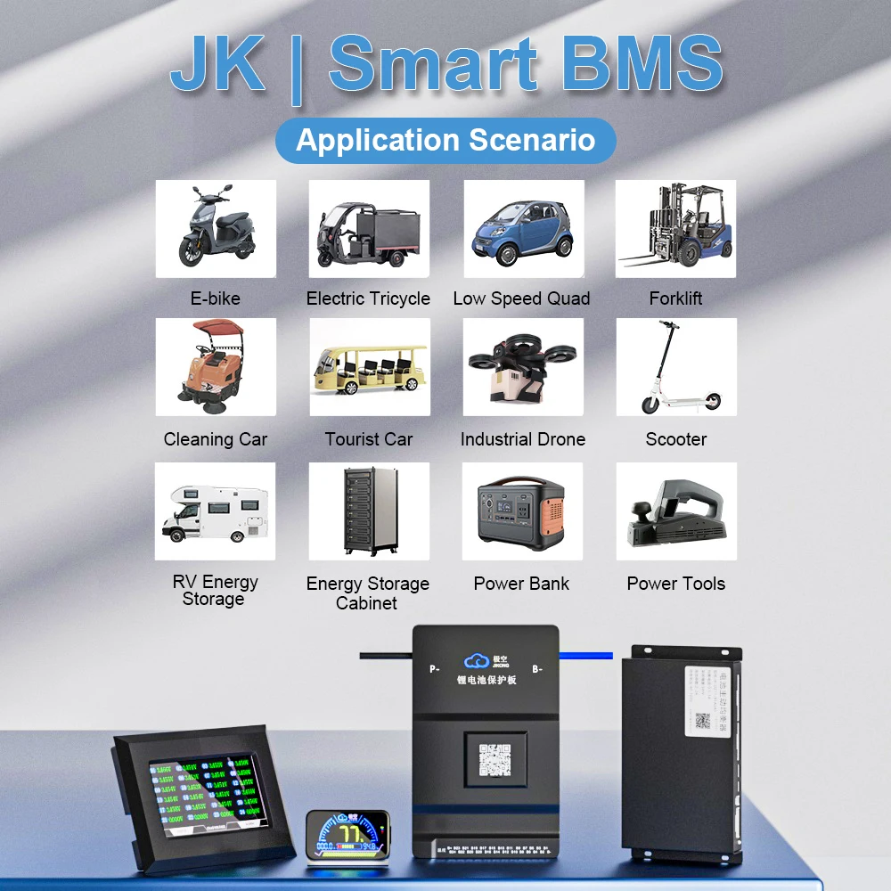 JIKONG BMS ǰ LCD ÷, ͸ ̺ ġ  , 4.3 ġ  2 ġ BMS RS485 ׼