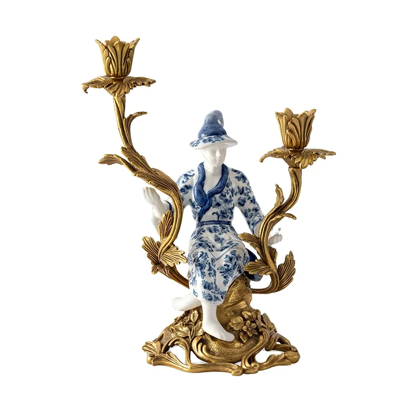 

Brass candle holder monkey candlestick ornament for home decoration