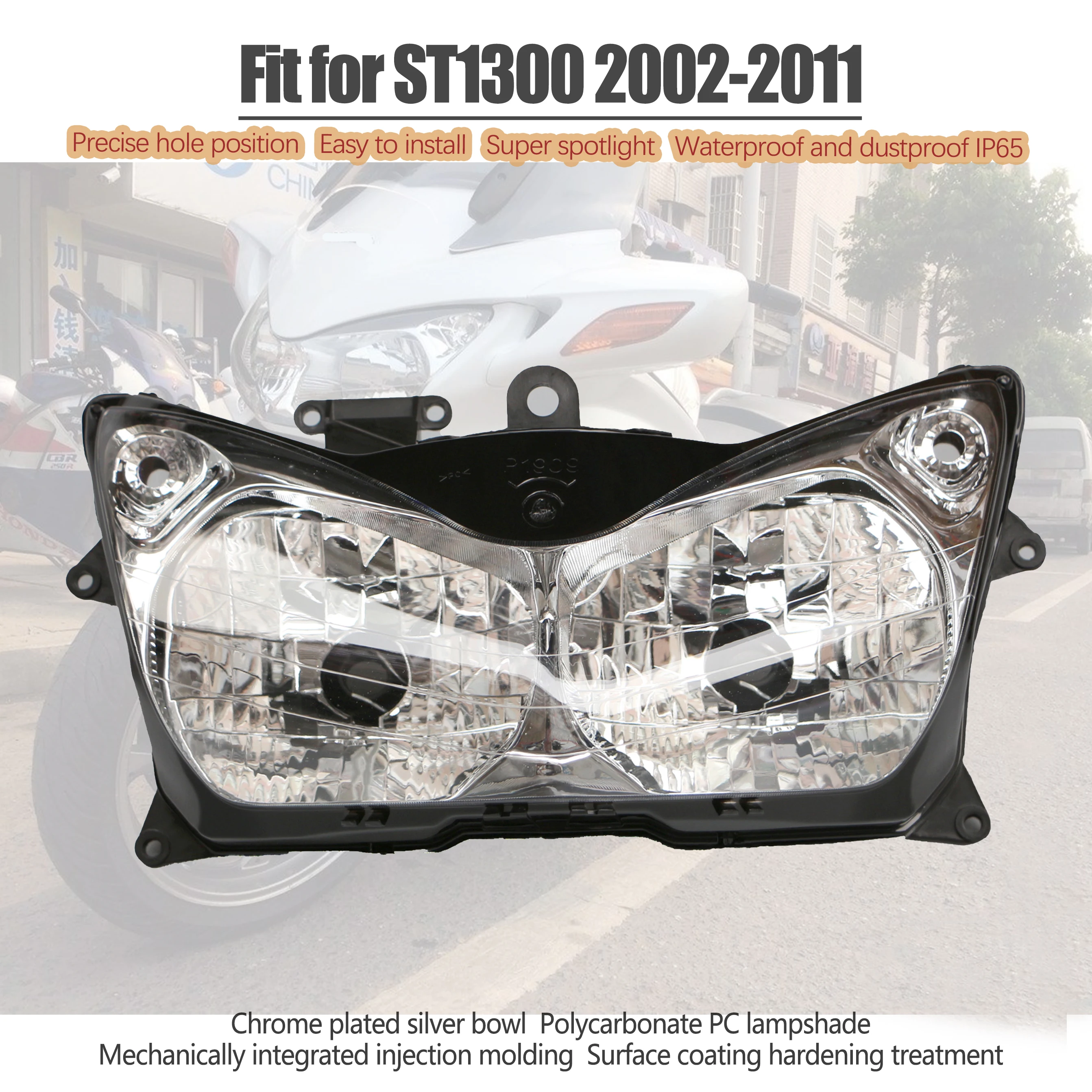 

Передсветильник фара в сборе для мотоцикла Honda 2002 - 2011 ST1300 ST 1300 2003 2004 2005 2006