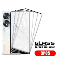 Premium Tempered Glass Screen Protector for Honor 70 - Full Cover 9H HD Curved Protection (3 Front Glass)