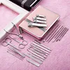 Manicure Set Stainless Steel Nail Clippers Dead Skin Scissor Cleaning Grooming Cuticle Nipper Nail Tools Kit 5